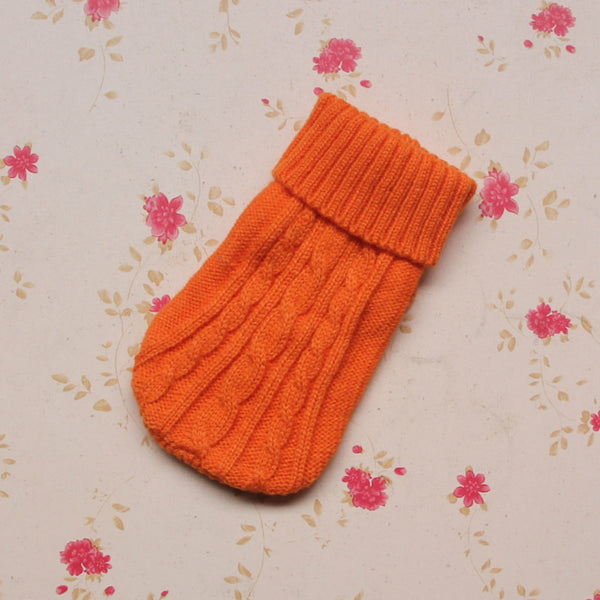 Thick autumn and winter pet dog sweater warm three-dimensional twisted rope small milk cat milk dog sweater Teddy Bichon dog clothes